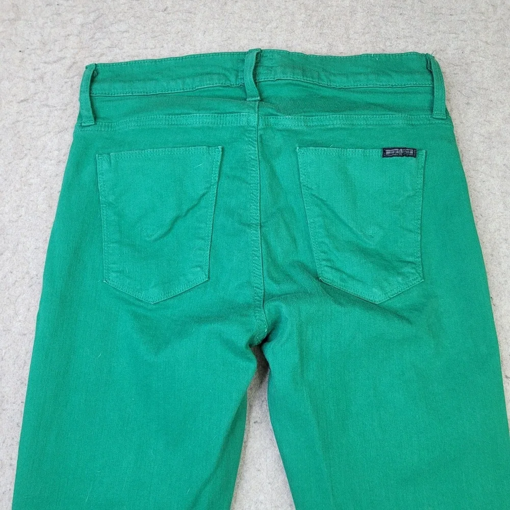 Hudson Nico Women's Size 28 Green Denim Midrise Super Skinny Jeans St Pattys Day